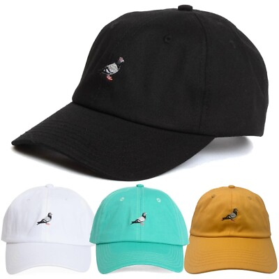 #ad Staple Pigeon Men#x27;s Embroidered Logo Curve Bill Dad Strapback Hat Cap $17.50