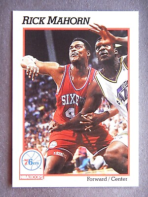 #ad Rick Mahorn #162 NBA Hoops 1991 Basketball Card Philadelphia 76ers LN $1.99