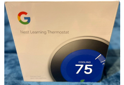 #ad NEW Sealed Google Nest 3rd Gen WIFI PRO Thermostat T3008US Stainless Steel $164.95