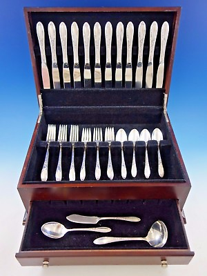 #ad Virginian by Oneida Sterling Silver Flatware Service for 12 Set 51 Pieces $2295.00