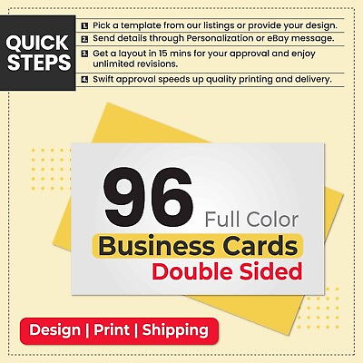 #ad #ad 96 Full Color Business Cards Free Custom Design Free SAME DAY Shipping 2 Side $15.99