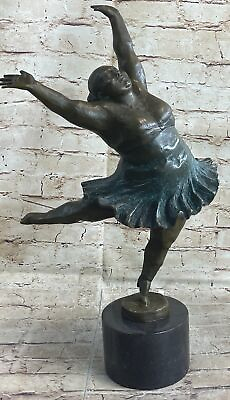 #ad Full Figure Ballerina Ballet Dancer Arabesque Pirouette Bronze Sculpture Statue $249.50