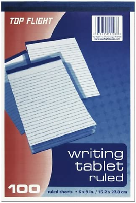 #ad Writing Tablet White 100 Sheets $2.99