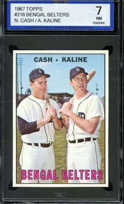 #ad 1967 TOPPS #216 CASH KALINE ISA 7 TIGERS BENGAL BELTERS NICELY CENTERED *ADT4805 $95.00