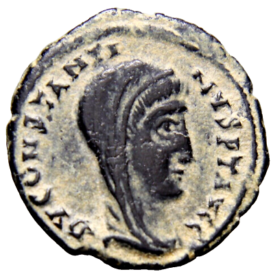 #ad NEAR MS Divus Constantine I died 337. Follis Christian Cult SMALA Roman Coin $82.17