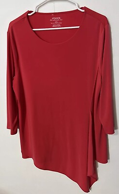 #ad Chicos Pink Asymmetrical Blouse The Ultimate Tee Collection Flowy Sz 2 12 $12.00