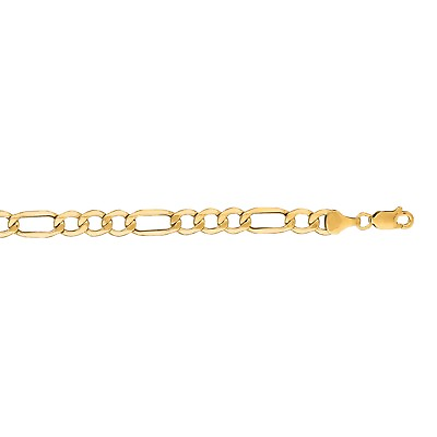 #ad 14k Yellow Gold Lite Figaro Curb Link Chain Necklace 18quot; 3.7MM 3.5 Grams $321.00