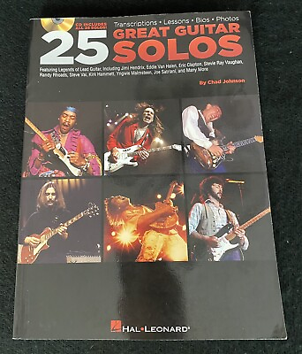 #ad Hal Leonard 25 Great Guitar Solos Tab Songbook NO CD INCLUDED $14.00