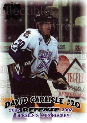 #ad 2002 03 Lincoln Stars #17 David Carlisle C $3.00