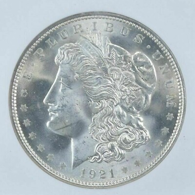 #ad 1 Brilliant Uncirculated $1 1921 Morgan US Silver Dollar 90% BU Bulk Lot $39.92