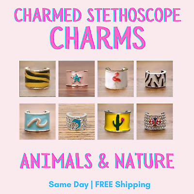 #ad CharMED Stackable Stethoscope Bling Charms Animals amp; Nature $8.95