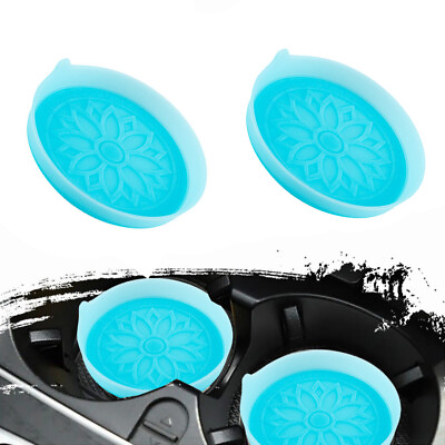 #ad 2Pcs Blue Luminous Auto Cup Holder Anti Slip Insert Coaster Pads Car Accessories C $5.93