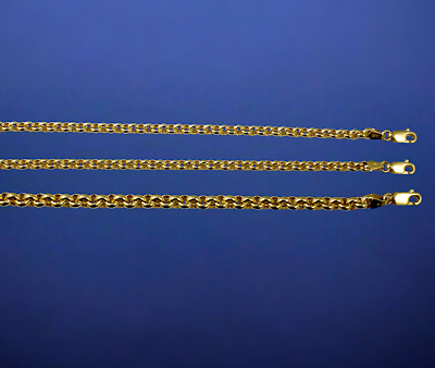 #ad 14K Yellow Gold 3mm 5mm Hollow Rolo Cable Belcher Chain Necklace All Sizes Real $640.80