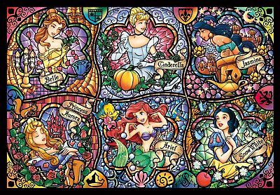 #ad US STOCK TENYO Stained Art Jigsaw Puzzle Disney Brilliant Princess 500 Piece $11.99