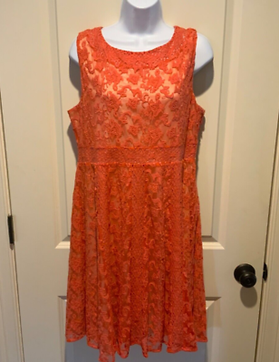 #ad Sundance Coral embroidered sleeveless dress 12 Wedding Guest Party Cocktail NWOT $15.99