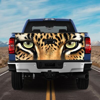 #ad Leopard Truck Tailgate Wrap Decal Leopard Eyes Painting Decal Sticker $59.96