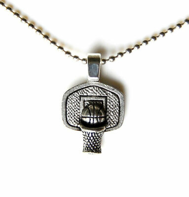 #ad Basketball Hoop Pendant with Adjustable Chain Necklace $9.45