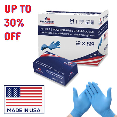 #ad 5 Mil Disposable Blue Medical Nitrile Exam Gloves Latex amp; Powder Free 100 ct $69.99
