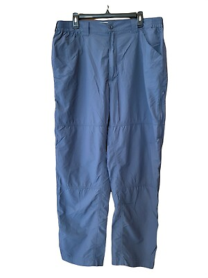 #ad Cabelas Casuals Blue Nylon Pants Womens XL Outdoors Hiking Lightweight Pockets $24.49