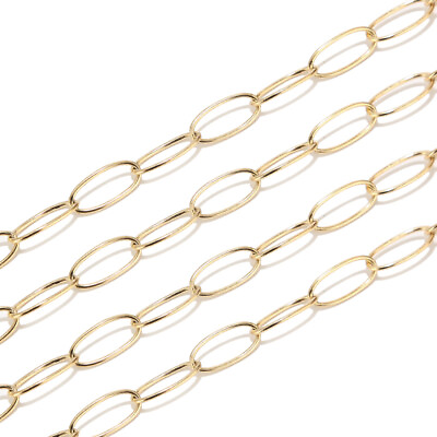#ad Gold Polished Stainless Steel 7mm Width Chains DIY Jewelry Making 2 3 5meters $8.90