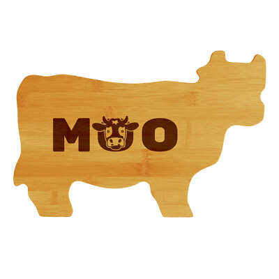 #ad Moo 14.75 x 9.75quot; Cow Shape Cutting Board Funny Kitchen Chopping Board $21.84