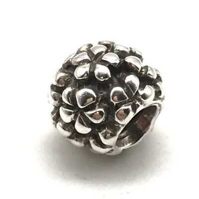 #ad Pandora 925 Sterling Silver ALE Retired Flowers Floral Bead Charm $29.99