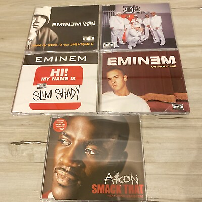 #ad Eminem 5 UK IMPORT CD LOT Stan My Band Hi My Name Is Slim Shady Without Me Smack $59.99