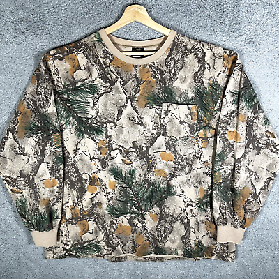 #ad Vintage Natural Gear Long Sleeve Camouflage Shirt Men#x27;s XL Hunting Camo USA Made $12.25