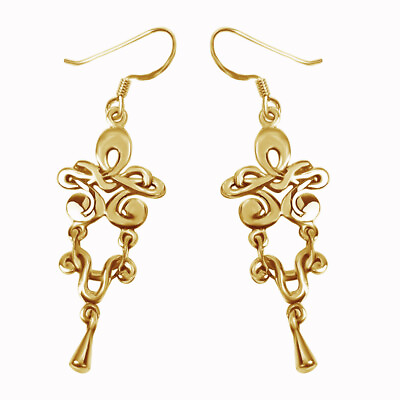 #ad #ad Lovely Knot Chandelier Earrings in 14K Yellow Gold Plated Sterling Silver $154.37