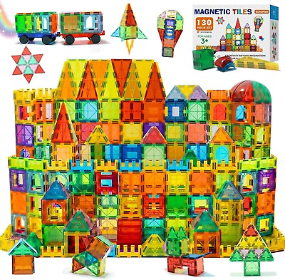 #ad EchoPlan Magnetic Building Educational Toddlers 130PCS 3D Clear Building Blocks $69.99