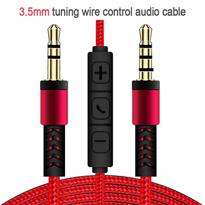 #ad 3.5mm Jack Male to Male Audio Cable Speaker Line Stereo Aux Cable with Mic $8.25