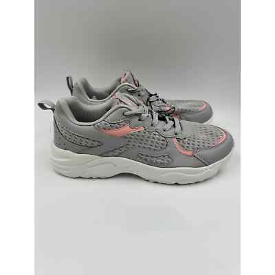 #ad Women#x27;s Size 9.5 Gray Running Sneaker with Pink Accents and White Sole $19.95
