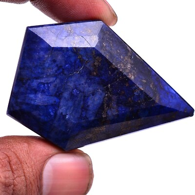 #ad 247 Cts Natural Blue Sapphire Kite Faceted Cut 50mm*37mm Huge Loose Gemstone $18.30