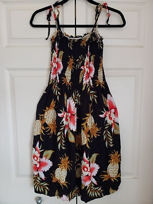 #ad Hibiscus Collection Hawaiian Women#x27;s Dress Dress OS Pineapples and Flowers  $15.00