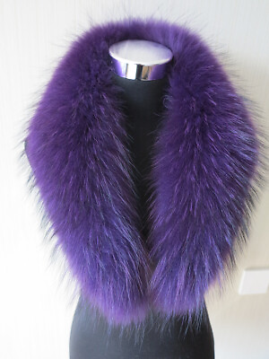 #ad 100% real raccoon fur collar wrap scarf jacket collar women collar 4color $36.00