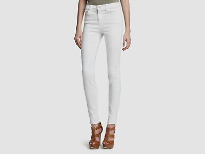 #ad J Brand Maria Womens 28 White High Rise Skinny Denim Pants Jeans Defect BC23 $8.00