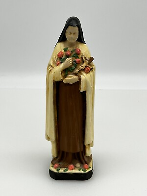 #ad 6”Saint Teresa Statue St Therese of Lisieux Holy Figurine Religious Room Decor $18.75