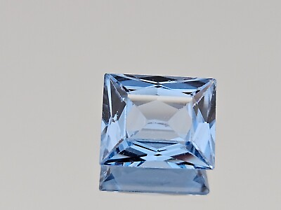 #ad $150.00 6.30 Carat PERFECT SWISS BLUE Natural Topaz SQUARE CUT Worn Facets $20.00