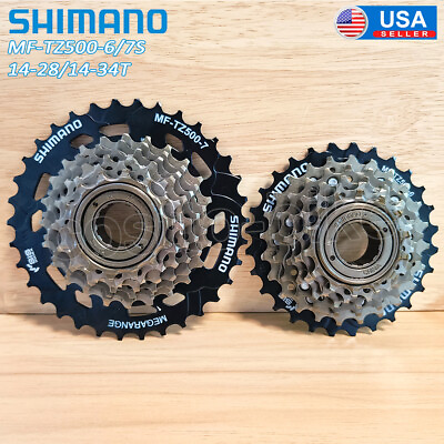 #ad Shimano Mountain Bike 6 7 Speed Freewheel MF TZ500 14 28 34T Tourney Screw On US $18.36