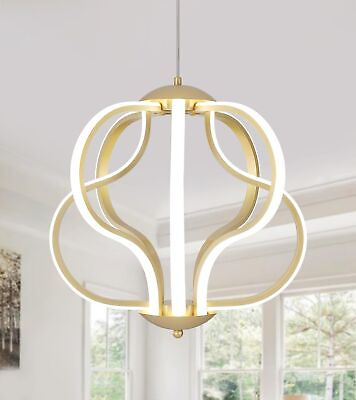#ad Modern Led ChandelierGold Hanging Pendant Lights for Dining Room Foyer Entry... $167.68