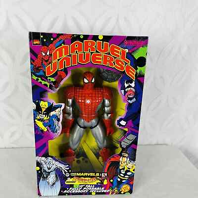 #ad Toy Biz Marvel Universe 10quot; Spider Man Silver and Red Spider Armor $22.49