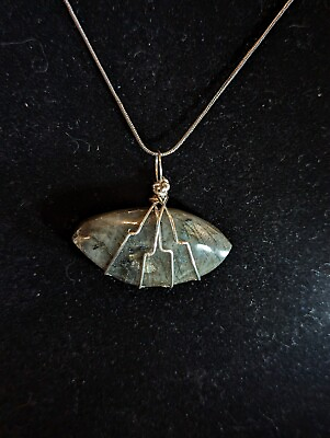 #ad Labradorite Pendant On A Sterling Silver Necklace $25.00