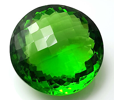 #ad AAA 120.85 Ct Green Topaz Loose Gemstone Round Shape Large Size Gems For Jewelry $41.26