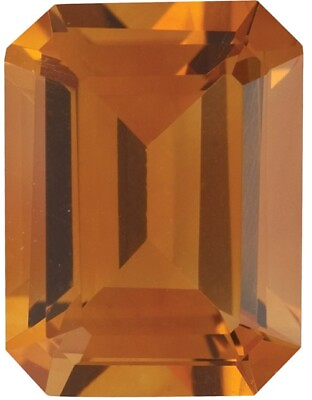 #ad Natural Fine Deep Orange Gold Citrine Emerald Cut Brazil AAA Grade $67.23