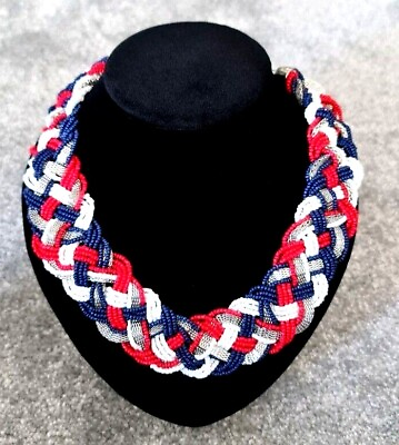 #ad Beautiful Perfect Fashion Attractive Modern Red and Blue Jewelry Necklace Gift GBP 15.00