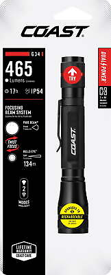 #ad G34 370 Lumen Twist Focusing Handheld LED Flashlight 2 x AA Batteries Included $21.87