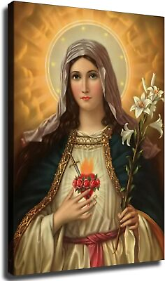 #ad Catholic Jesus Virgin Mary Poster Decorative Painting Bedroom Office Bathroom $13.90