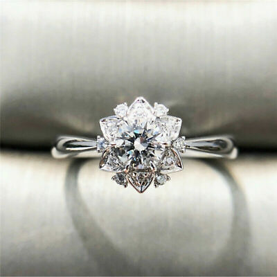 #ad Fashion Cubic Zircon Women#x27;s Jewelry Wedding Ring 925 Silver Filled Ring Sz 6 10 C $2.68