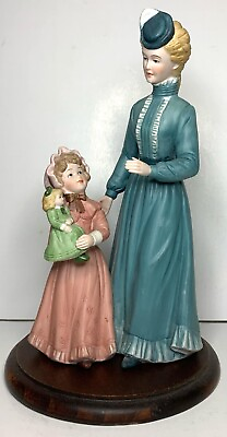 #ad 8812 Mother Daughter amp; Doll HOMCO 1980* series Victorian Lady amp; Daughter $9.85