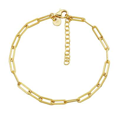#ad Charles Garnier 6.75quot;1.25quot; 3mm Yellow 925 Paperclip Chain Bracelet $30.00